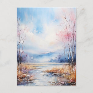 Watercolor  postcard