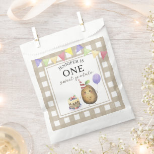 Watercolor Potato 1st birthday Favour Bag