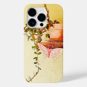 Watercolor Potted Plant and Butterfly Case-Mate iPhone 14 Pro Case