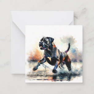 Watercolor powerful Cane Corso dog Card