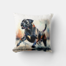 Watercolor powerful Cane Corso dog