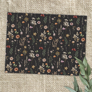 Watercolor Pretty Floral Wild flowers Pattern Postcard