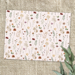 Watercolor Pretty Floral Wild flowers Pattern  Postcard