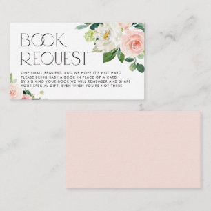 Watercolor Pretty Garden Flowers Book Request Enclosure Card