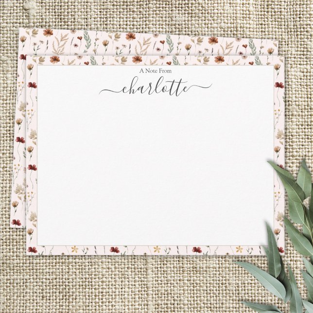 Watercolor Pretty Wildflowers Floral Pattern  Card (Creator Uploaded)