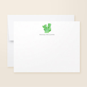 Watercolor Prickly Pear Cactus Personalized Card