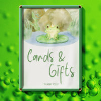 Watercolor Princess Frog Baby Shower cards & gifts