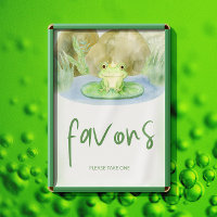 Watercolor Princess Frog Baby Shower Favours