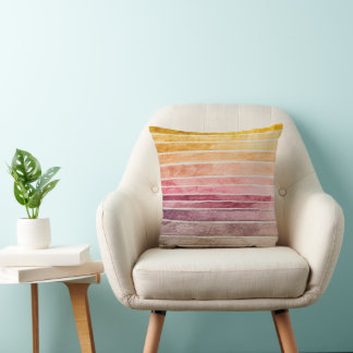 Watercolor Print Pillow Case / Artful Pillow 
