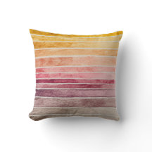 Watercolor Print Pillow Case / Artful Pillow 