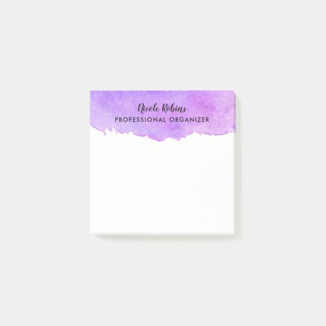 Watercolor Professional Organizer Post-it Notes (Front)