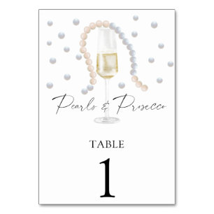 Watercolor Prosecco - Numéro de table mariage