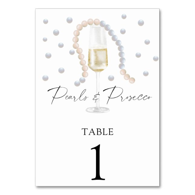 Watercolor Prosecco - Numéro de table mariage (Par défaut)