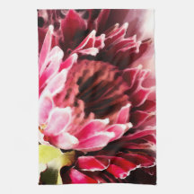 Watercolor Protea Close up Kitchen Towel 16" x 24"