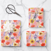 Watercolor Provence Wildflowers Floral Pattern