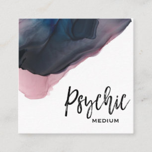 *~* Watercolor Psychic Medium Intuitive Reader Square Business Card