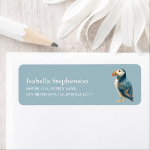 Watercolor Puffin Sea Bird Return Address