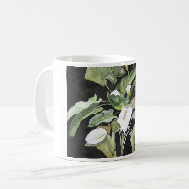 Watercolor Pump Coffee Mug (Front Left)