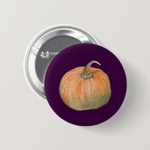 Watercolor Pumpkin 2 Inch Round Button