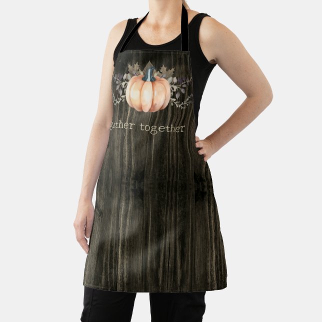 Watercolor Pumpkin Apron (Insitu)