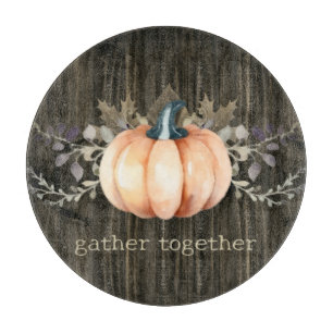 Watercolor Pumpkin Cutting Board