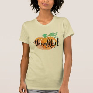 Watercolor Pumpkin Fall Autumn Any Text T-Shirt