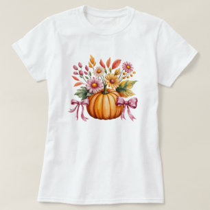 Watercolor Pumpkin Halloween T-Shirt – Cute Autumn