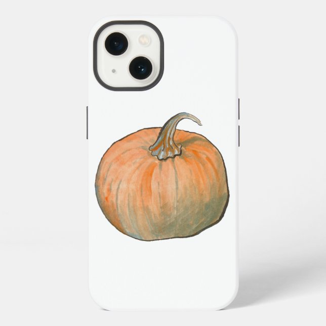 Watercolor Pumpkin iPhone Case (Back)