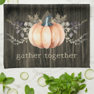 Watercolor Pumpkin Kitchen Towel