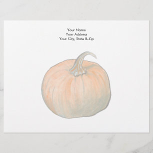 Watercolor Pumpkin Letterhead