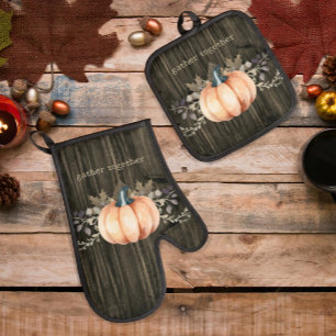 Watercolor Pumpkin Oven Mitt and Pot Holders Oven Mitt & Pot Holder Set