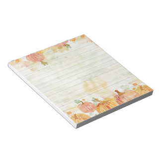 Watercolor Pumpkin Patch Notepad