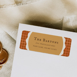 Watercolor Pumpkin Pie Return Address