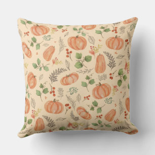 watercolor Pumpkin Style  Pillow Cover 