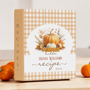 Watercolor Pumpkin Thanksgiving Recipe Book Binder