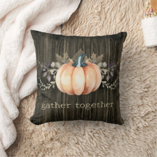 Watercolor Pumpkin Throw Pillow