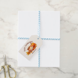 Watercolor Pumpkins and Coffee Gift Tags