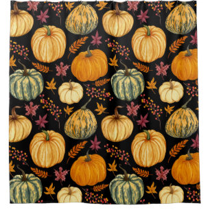 Watercolor Pumpkins: Autumn Seamless Pattern.