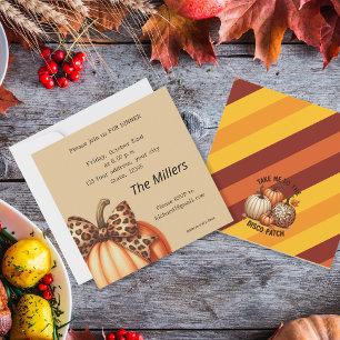 Watercolor Pumpkins colourful Thanksgiving Dinner Invitation