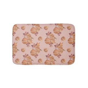 Watercolor Pumpkins Fall Bath Mat