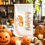 Watercolor Pumpkins & Orange Happy Thanksgiving Kitchen Towel<br><div class="desc">Best Gift For Your Friends And Family,  Personalized Thanksgiving Text With Autumn Colours. Happy Thanksgiving With Watercolor Pumpkins With Flowers . Ideas for decorate you home on Thanksgiving</div>