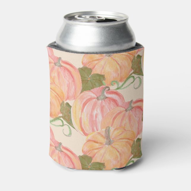 Watercolor Pumpkins Party Favour Can Cooler (Can Back)
