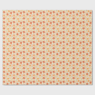 Watercolor Pumpkins: Soft Cream and Pale Yellow Wrapping Paper