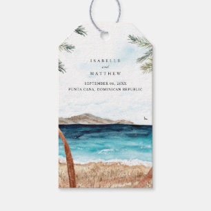 Watercolor Punta Cana Tropical Beach Gift Tags