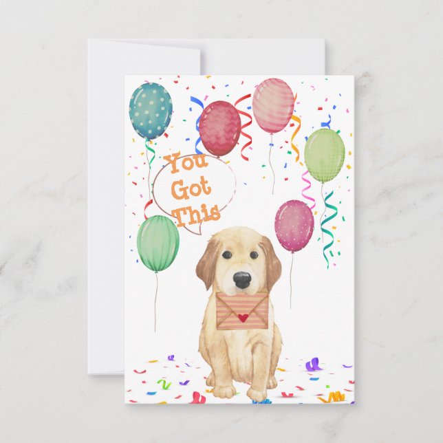 Watercolor Puppy Birthday Invitation (Front)