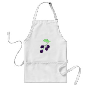 Watercolor Purple Blackberry Botanical Standard Apron