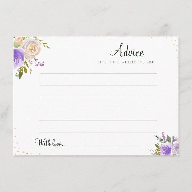 watercolor purple floral advice (Front)