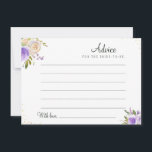 watercolor purple floral advice<br><div class="desc">A simple floral design with beautiful purple and peach watercolor flowers. Feel free to change the colours and text details.</div>