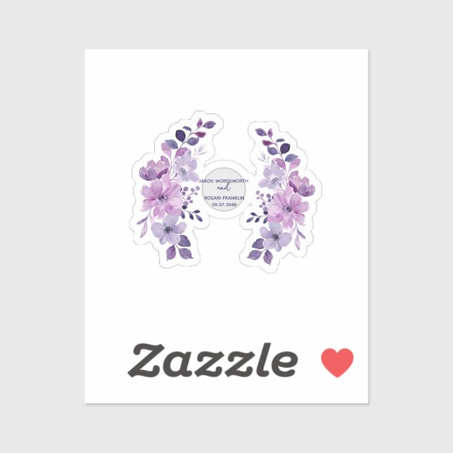 Watercolor purple flower bouquet (Sheet)