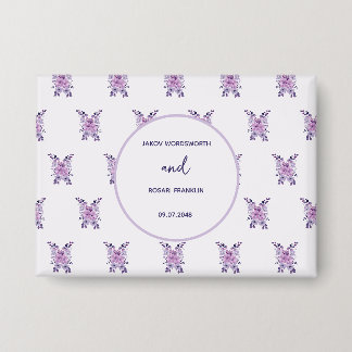 Watercolor purple flower bouquet